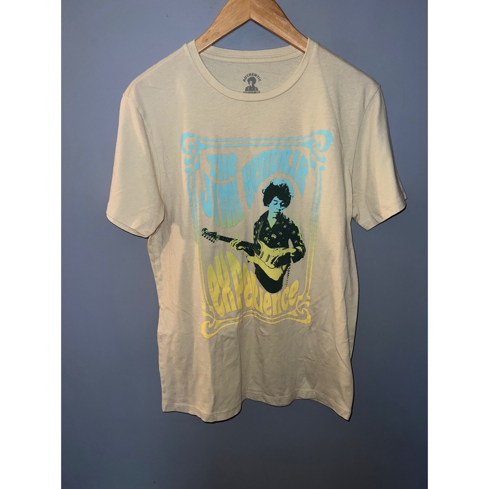 Authentic Hendrix Mens Cream Psychedelic Graphic Rock Music T-Shirt Size M